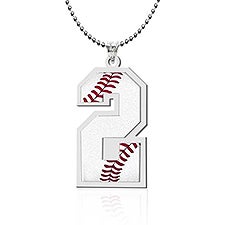 Personalized Baseball Number Pendant  - 51209D