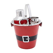 Engraved Santa Ice Bucket and Cocktail Shaker Set  - 51237