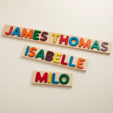 Personalized Wood Name Puzzles - Rainbow  - 51240D