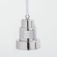 Engraved Tiered Wedding Cake Ornament  - 51311