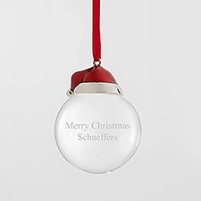 Etched Glass Santa Hat Ornament   - 51314