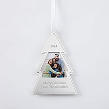 Engraved Silver Tree Picture Frame Ornament - 51320