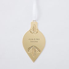 Engraved Gold Vintage Bulb Ornament     - 51325