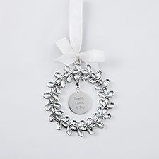 Engraved Jeweled Wreath Ornament  - 51330