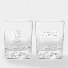 Engraved Witches Sippin' Whiskey Rocks Glass   - 51616