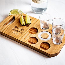 Personalized Shot Glass Flight Board With Shot Glasses  - 51779D