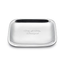 Engraved Nambé Small Square Accent Tray  - 51786