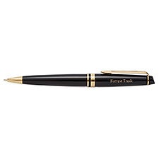 Engraved Waterman Expert Black and Gold Ballpoint Pen  - 52281