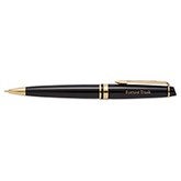 Engraved Waterman Expert Black and Gold Ballpoint Pen  - 52281