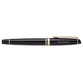 Engraved Waterman Expert Black and Gold GT Rollerball Pen   - 52282