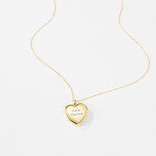 Kittenish Engraved Gold Over Sterling Silver Heart Locket  - 52303