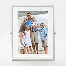 Kittenish Engraved Silver Floating 5x7 Frame  - 52392