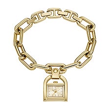 Engraved Fossil Harwell Gold-Tone Bracelet Watch   - 52449