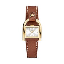 Fossil Harwell Gold and Brown Leather Watch   - 52450