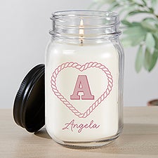 Kittenish Personalized Heart Mason Jar Candle    - 52512