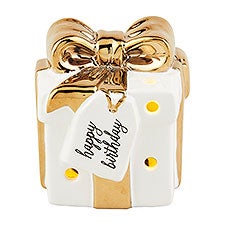 Ceramic Birthday Present Light Up Sitter   - 52575