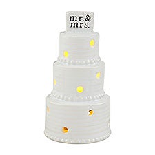 Ceramic Musical Wedding Cake Light Up Sitter     - 52576