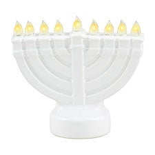 Ceramic Menorah Light Up Sitter for Serveware  - 52580