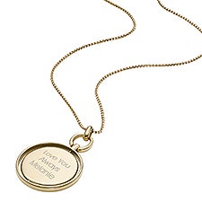 Engraved Fossil Legacy Pendant Necklace - 52893