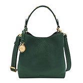 Engraved Fossil Jessie Green Leather Small Bucket Bag    - 52897