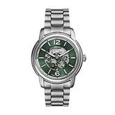 Engraved Fossil Heritage Stainless Watch with Green Dial  - 52904