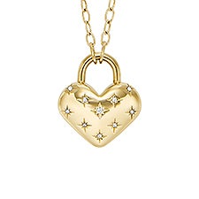 Fossil Sadie All My Love Gold Heart Pendant Necklace  - 52949