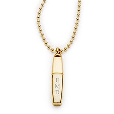 Engraved Gold Bullet Urn Necklace  - 53115