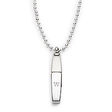 Engraved Stainless Steel Bullet Urn Necklace     - 53116