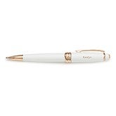 Engraved Cross Bailey White Lacquer and Rose Gold Ballpoint Pen     - 53162