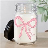 Kittenish Personalized Bow Mason Jar Candle    - 53431