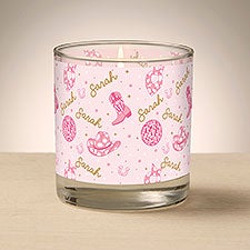 Kittenish Personalized Western Glam Glass Candle with Name   - 53432