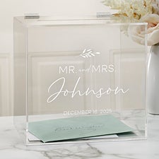 Kittenish Natural Love Engraved Acrylic Card Box     - 53439