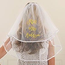 Kittenish Future Mrs. Personalized Bachelorette Party Veil  - 53458