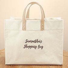 Kittenish Write Your Own Embroidered Canvas Tote Bag   - 53464