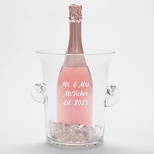 Kittenish Engraved Glass Ice Bucket & Chiller with Handles  - 53481