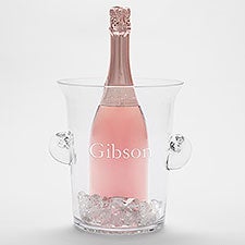 Kittenish Engraved Name Glass Ice Bucket & Chiller - 53482