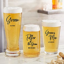 Kittenish Wedding Party Personalized Beer Glass Collection  - 53493