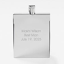 Kittenish Engraved Thin Rectangle Flask   - 53514