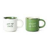 Kate Spade Mug Set- Got Up Early/Stayed Up Late    - 54163