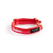 Embroidered Kate Spade Red & Pink Colorblock Collar - Small/Medium - 54177