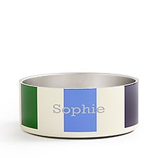 Kate Spade Engraved Adventure Stripe Pet Bowl - Small/Medium  - 54186