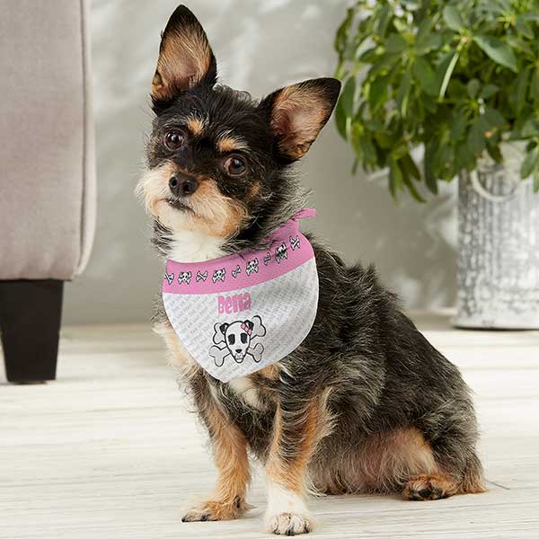 Personalized Dog Bandanas - Bad To The Bone - 10231