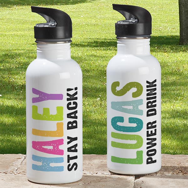 Personalised Kids Water Bottle Back to School Drink Bottle 