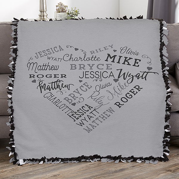 Close To Her Heart Personalized 50x60 Tie Blanket