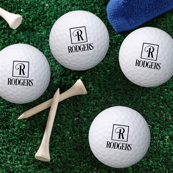 Personalized Golf Ball Set - Square Monogram - 17321