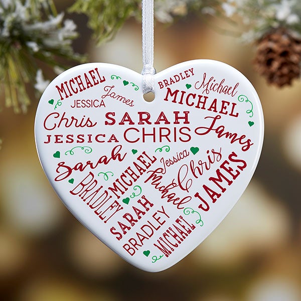 Personalized Heart Ornaments - Close To Her Heart - 17949