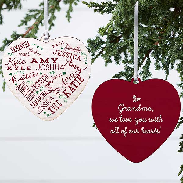 Personalized Heart Ornaments - Close To Her Heart - 17949