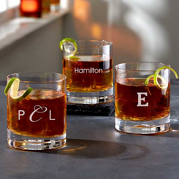 Couples Whiskey Glasses Set of 2, Custom Personalized Anniversary
