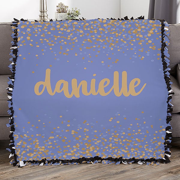 Sparkling Name Personalized 50x60 Tie Blanket