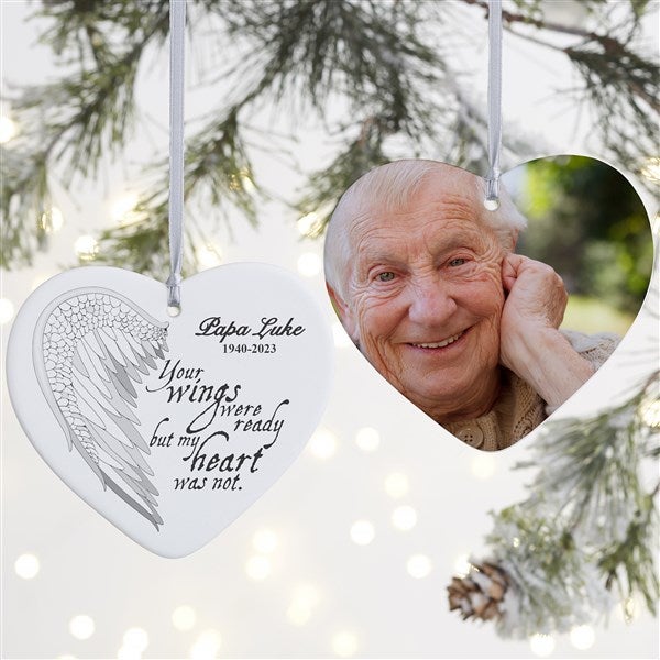 2-Sided Your Wings Personalized Heart Ornament